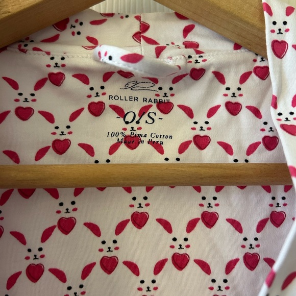 Roller Rabbit White and Pink Patterned Robe - Picture 3 of 4